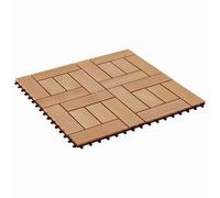 vidaXL Piastrella per Decking 22 pz Teak riciclato 30 x 30 cm WPC