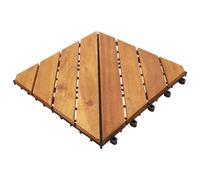 vidaXL Piastrella per Decking 30 pz Marrone 30 x 30 cm Legno di Acacia