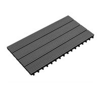 vidaXL Piastrella per Decking 6 pcs Nero 60 x 30 cm WPC