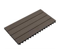vidaXL Piastrella per Decking 6 pz Marrone Scuro 60 x 30 cm WPC