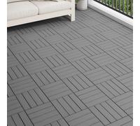 vidaXL Piastrella per Decking Design 3D 11 pcs Grigio 30 x 30 cm WPC