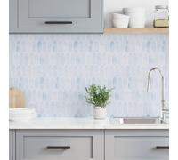 vidaXL Piastrella Piuma 10 pcs Azzurro 30 x 30 cm Poliuretano e PET