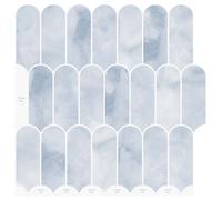 vidaXL Piastrella Piuma 10 pcs Azzurro 30 x 30 cm Poliuretano e PET
