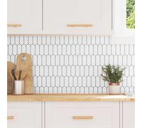 vidaXL Piastrella Piuma 50 pcs Bianco e Grigio 30 x 30 cm