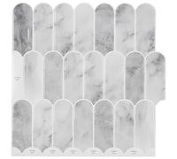 vidaXL Piastrella Piuma 50 pcs Marmo Grigio 30 x 30 cm