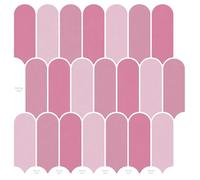 vidaXL Piastrella Piuma 50 pcs Rosa 30 x 30 cm Poliuretano e PET, Piastrelle decorative per bagno, parete lucida, design a piuma rettangolare per il tuo progetto di backsplash in cucina