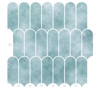 vidaXL Piastrella Piuma 50 pcs Verde 30 x 30 cm Poliuretano e PET