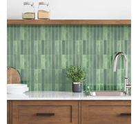 vidaXL Piastrella Rettangolare 10 pcs Verde Scuro 29 x 23 x 0,08 cm