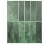 vidaXL Piastrella Rettangolare 50 pcs Verde Scuro 29 x 23 x 0,08 cm