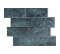 vidaXL Piastrella subway 10 pcs Blu Verde 29 x 21 cm Poliuretano e PET