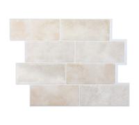 vidaXL Piastrella subway 10 pcs Marmo Beige 29 x 21 cm