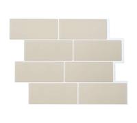 vidaXL Piastrella subway 20 pcs Beige 29 x 21 cm Poliuretano e PET