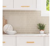 vidaXL Piastrella subway 20 pcs Beige 29 x 21 cm Poliuretano e PET