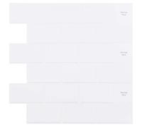 vidaXL Piastrella subway 20 pcs Bianco 30 x 30 cm Poliuretano e PET