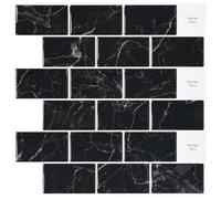 vidaXL Piastrella subway 20 pcs Marmo Nero 30 x 30 cm