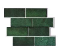 vidaXL Piastrella subway 20 pcs Verde Scuro 29 x 21 cm