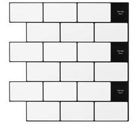 vidaXL Piastrella subway 50 pcs Bianco e Nero 30 x 30 cm