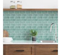 vidaXL Piastrella subway 50 pcs Grigio Verde 29 x 21 cm