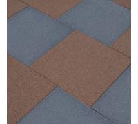 vidaXL Piastrelle Anticaduta 12 pz in Gomma 50x50x3 cm Grigie