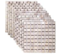 vidaXL Piastrelle Mosaico Crema 30 x 30 cm Marmo