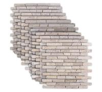 vidaXL Piastrelle Mosaico Crema 30 x 30 cm Marmo