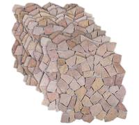 vidaXL Piastrelle Mosaico Rosso 30 x 30 cm Marmo