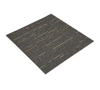 vidaXL Piastrelle per moquette a righe, marrone chiaro, 50 x 50 cm, 36 pezzi, per camera da letto, pavimenti modulari, tappeto morbido, per interni, soggiorno, soluzioni eleganti, facile da pulire