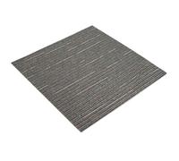 vidaXL Piastrelle per moquette a strisce marrone scuro, 50 x 50 cm, 36 pezzi, per camera da letto, pavimenti modulari, tappeto morbido, per interni, soggiorno, soluzioni eleganti, facile da pulire