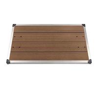 vidaXL Piatto Doccia da Esterni in Acciaio Inox WPC 110x62 cm Marrone