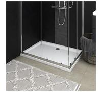 vidaXL Piatto Doccia in ABS Rettangolare Bianco 80x110 cm