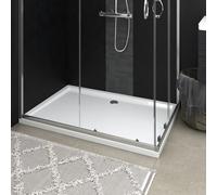 vidaXL Piatto Doccia in ABS Rettangolare Bianco 80x120 cm