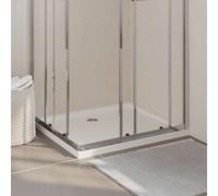 vidaXL Piatto Doccia in ABS Rettangolare Bianco 80x90 cm