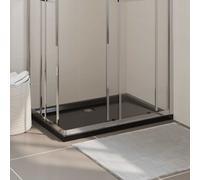 vidaXL Piatto Doccia in ABS Rettangolare Nero 70x100 cm