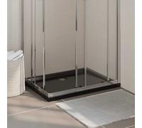 vidaXL Piatto Doccia in ABS Rettangolare Nero 70x90 cm