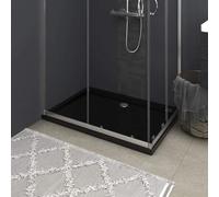 vidaXL Piatto Doccia in ABS Rettangolare Nero 80x110 cm
