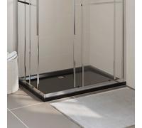 vidaXL Piatto Doccia in ABS Rettangolare Nero 80x120 cm
