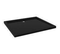vidaXL Piatto Doccia in ABS Rettangolare Nero 80x90 cm