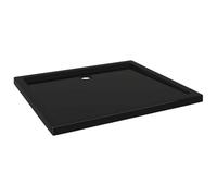 vidaXL Piatto Doccia in ABS Rettangolare Nero 80x90 cm