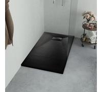vidaXL Piatto Doccia in SMC Nero 80x80 cm