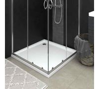 vidaXL Piatto Doccia Quadrato in ABS Bianco 80x80 cm