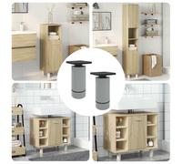 vidaXL Piedini per mobili Regolabile 2 pz Bianco 64 x 64 x 100 mm PP