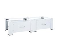 VIDAXL - Piedistallo Per Lavatrice Doppia Con Cassetti Bianco - SPEDIZIONE GRATUITA