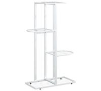 vidaXL Piedistallo per Piante a 4 Piani 43x22x76 cm in Metallo Bianco