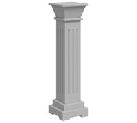 vidaXL Piedistallo per Piante Quadrato Classico Grigio 17x17x66 cm MDF
