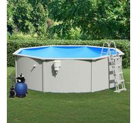 vidaXL Piscina con Pompa Filtro a Sabbia e Scaletta 460x120 cm