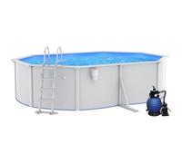 VIDAXL - Piscina Con Pompa Filtro A Sabbia E Scaletta 490x360x120 Cm