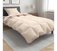 vidaXL Piumone 140 x 220 cm Tutte le stagioni Fibra di Kapok Beige