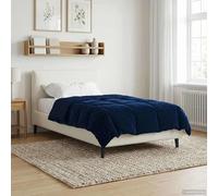 vidaXL Piumone Completo Annuale Blu Scuro 155 x 200 cm Microfibra
