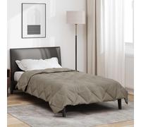 vidaXL Piumone Completo Annuale Grigio chiaro 155 x 220 cm Microfibra