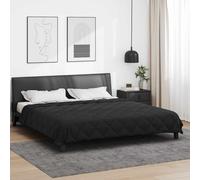 vidaXL Piumone Completo Annuale Nero 220 x 240 cm Microfibra